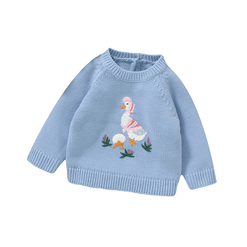 Baby Clothing Jumper - Jesienny sweter dla niemowlaka, uroczy haftowany