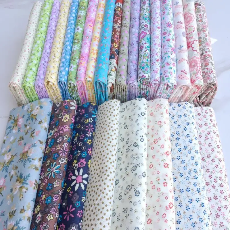 Baby Clothing Fabric - Czysta bawełna z wiejskim kwiatowym wzorem