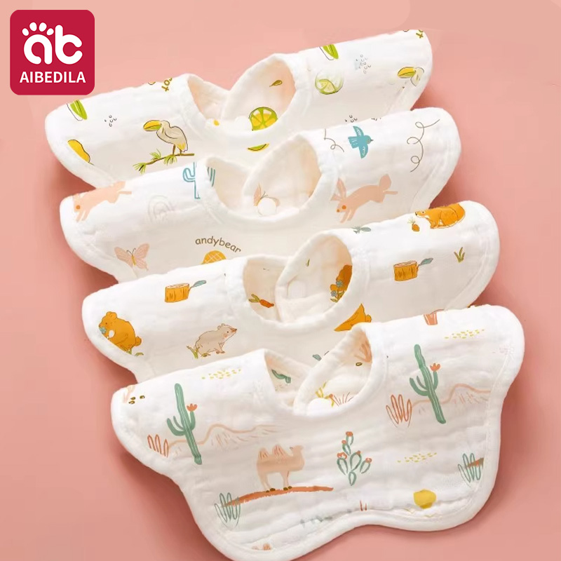Baby Clothing Fabric - AIBEDILA 3/5 szt. Śliniaki dla niemowląt,