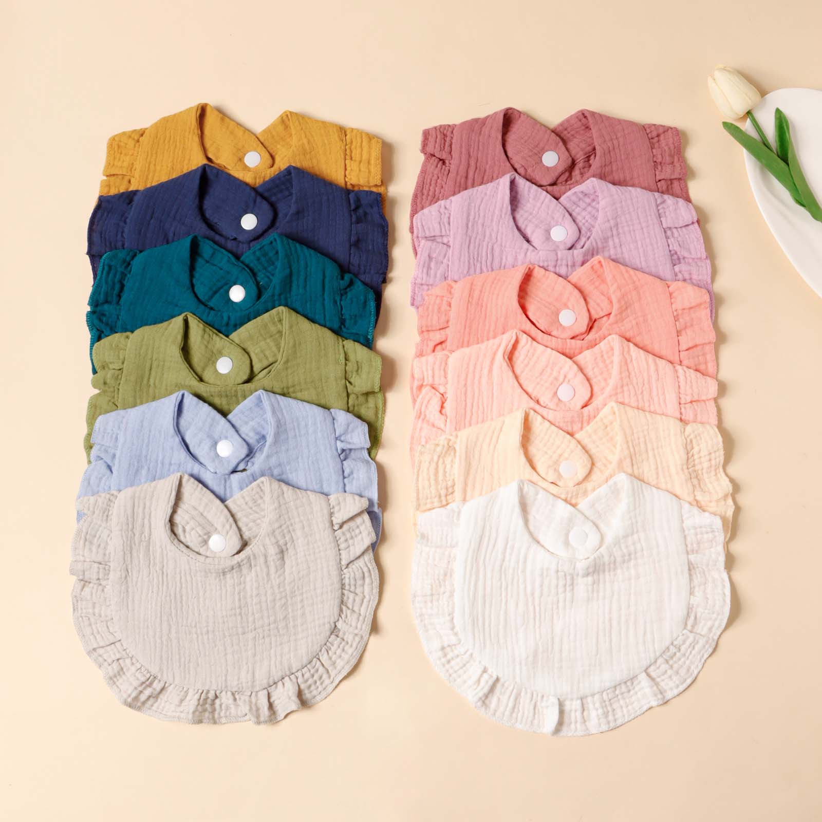 Baby Clothing Fabric - 6 szt. Bawełniane Śliniaki z Gazy