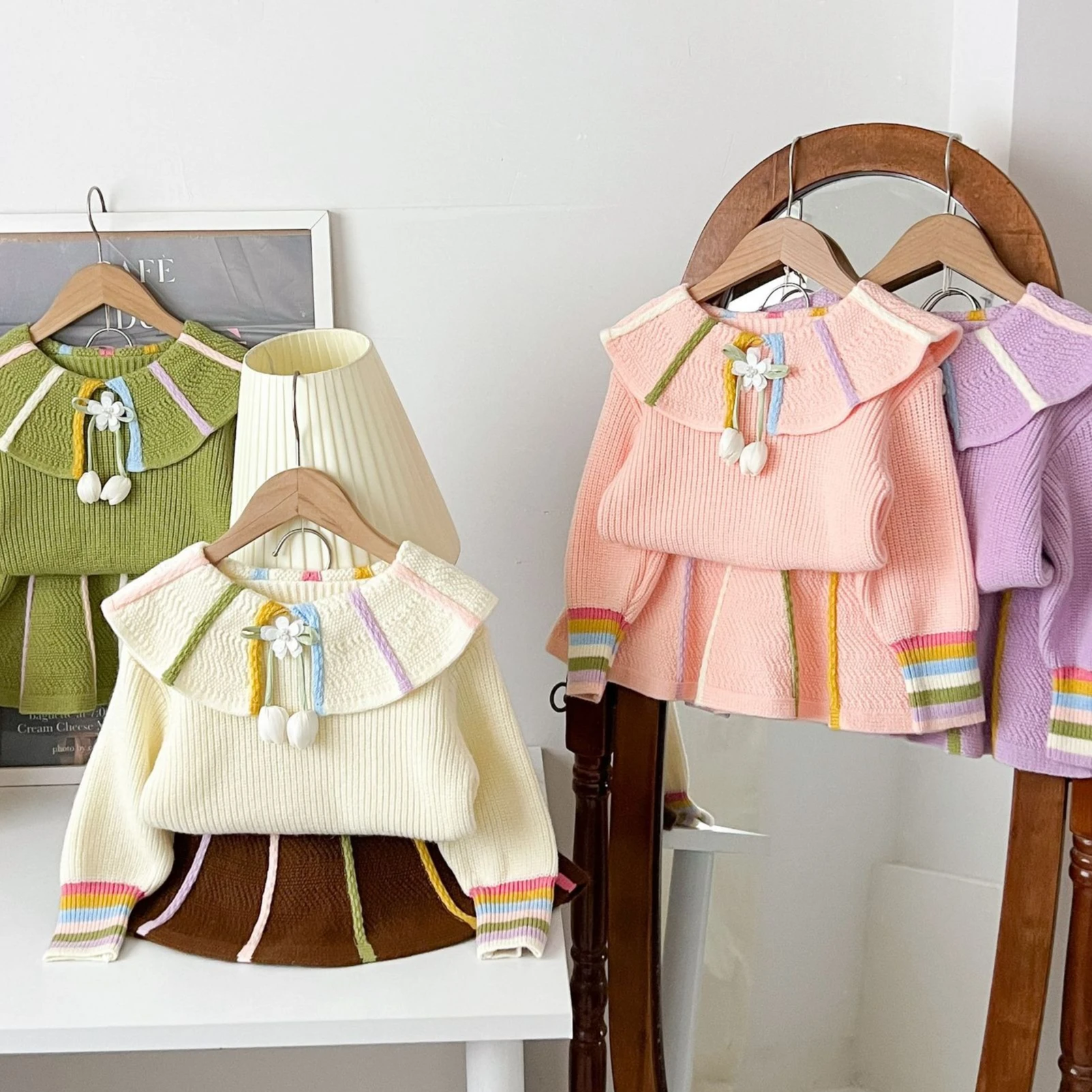 Baby Clothing Jumper - Komplet Dziewczęcy Wiosna-Jesień 2026 Nowa Kolekcja