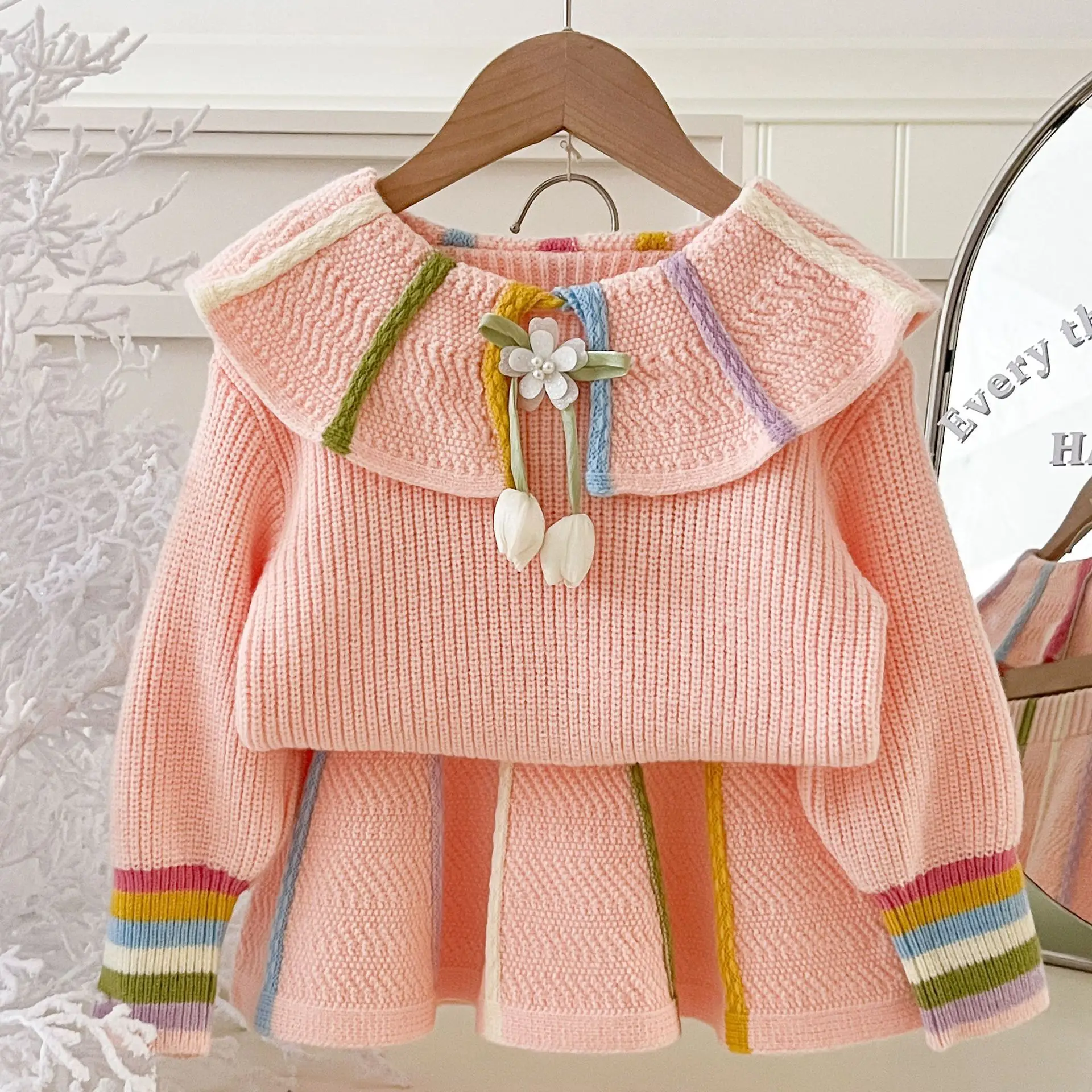 Komplet Dziewczęcy Wiosna-Jesi – Baby Clothing Jumper recenzja i cena